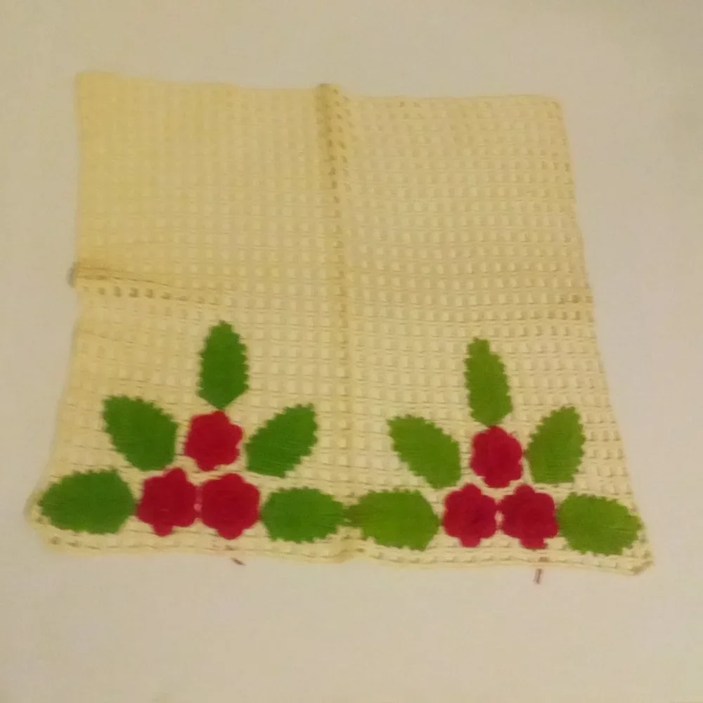 Vintage Hand Crafted Crocheted Doilies 3D Roses Set of 3